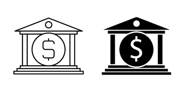 Modèle De Conception Vectorielle Des Icônes De Banque