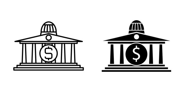 Modèle De Conception Vectorielle Des Icônes De Banque