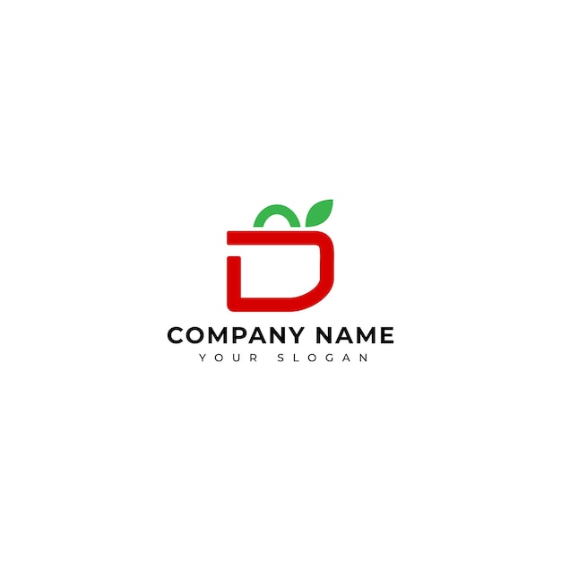 Modèle de conception vectorielle de lettre D marché logo