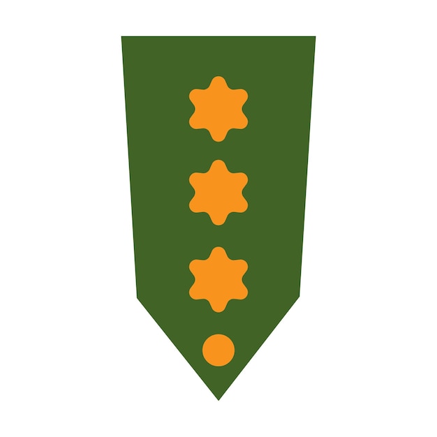 modèle de conception vectorielle de logo d'icône de grade militaire
