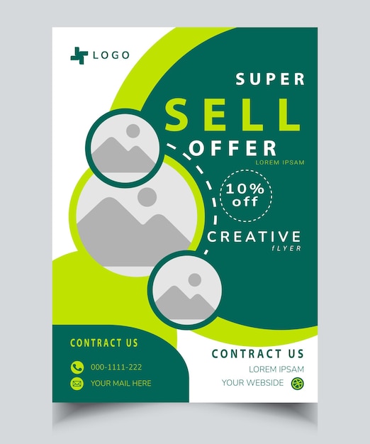 Modèle de conception vectorielle pour un dépliant Revue Affiche Présentation d'entreprise Taille A4
