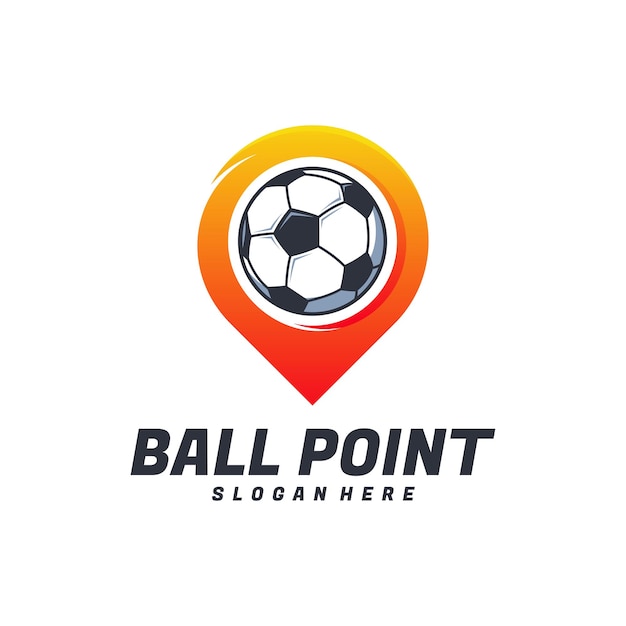 Modèle De Conceptions De Logo Ball Point Concept De Logo Football Point Symbole Du Logo Football