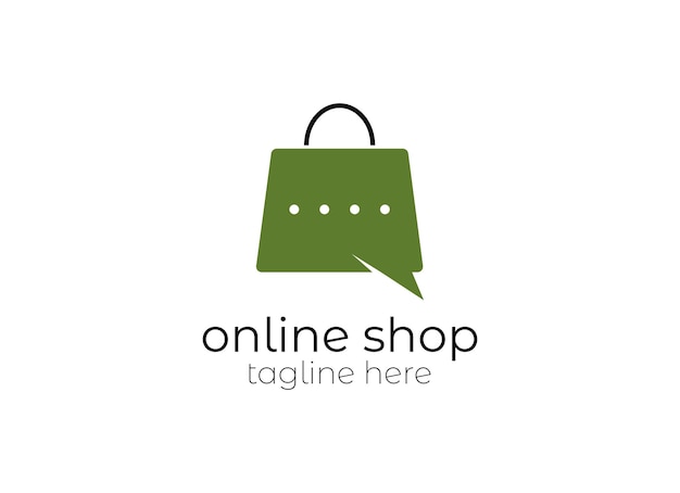 Modèle De Conceptions De Logo De Boutique En Ligne. Illustration Graphique Vectoriel Du Panier Et Du Sac De La Boutique