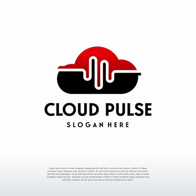 Modèle De Conceptions De Logo Cloud Pulse, Symbole Du Logo Cloud Tech