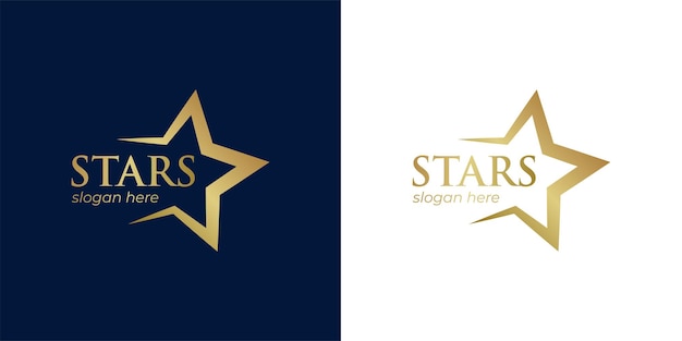 Modèle De Conceptions De Logo De Luxe Gold Star Design élégant De Logotype étoile Montante