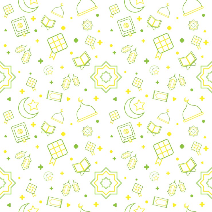 Vecteur modèle de contour du ramadan avec fond blanc