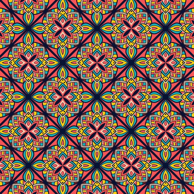 Modèle de couleur mandala sans soudure