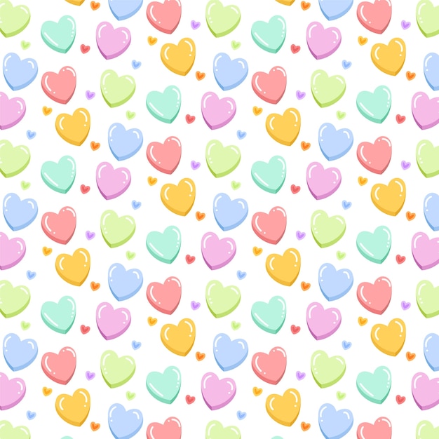 Modèle de couleur pastel bonbon dessiné à la main