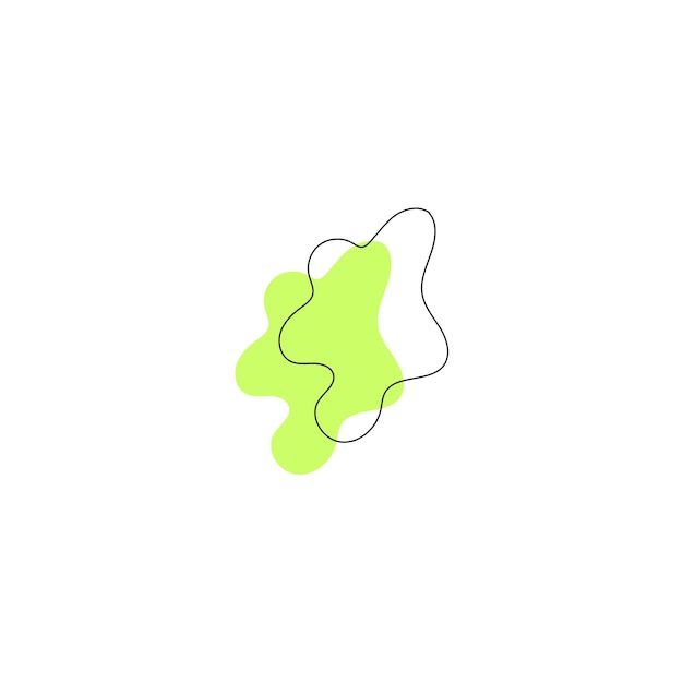modèle de couleur vert clair du vecteur d'élément blob
