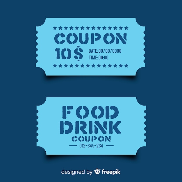 Modèle De Coupon En Vente