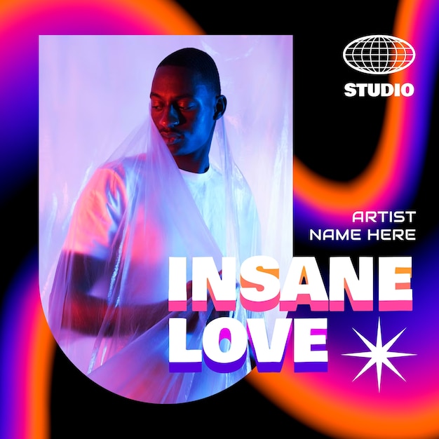 Modèle de couverture d'album dégradé
