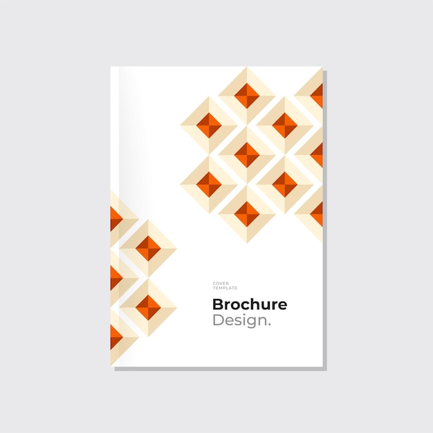 Vecteur modèle de couverture de brochure en forme de rombus tribal sans couture