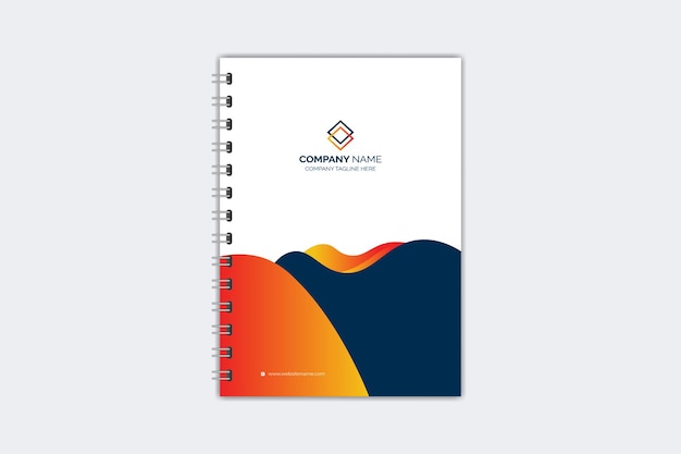 Modèle de couverture de carnet de notes créatif professionnel moderne