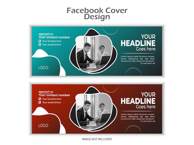 modèle de couverture Facebook créatif moderne
