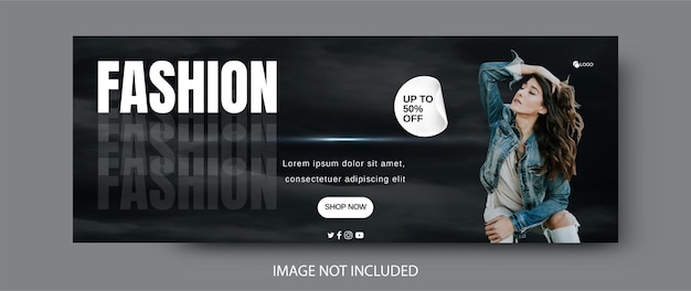 Modèle de couverture facebook de magasin de mode