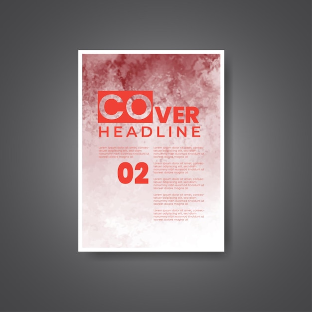 Modèle de couverture avec fond aquarelle Conception pour votre logo de bannière de carte postale de date de couverture