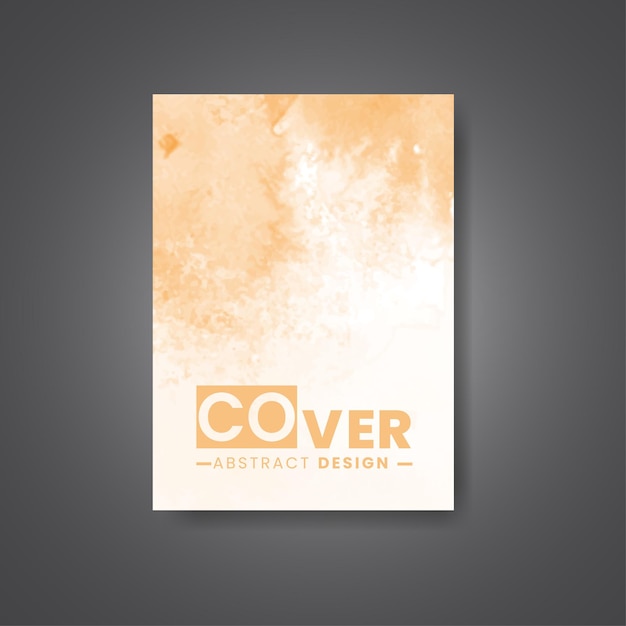 Vecteur modèle de couverture avec fond aquarelle conception pour votre logo de bannière de carte postale de date de couverture