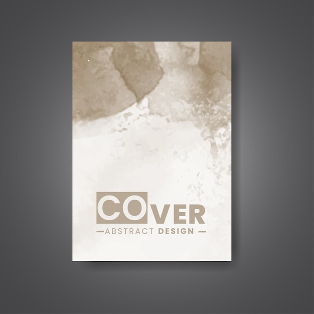 Vecteur modèle de couverture avec fond aquarelle conception pour votre logo de bannière de carte postale de date de couverture