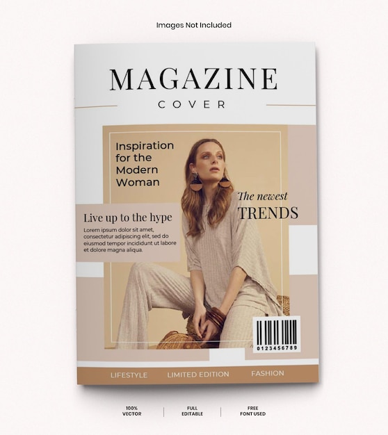 Modèle de couverture de magazine moderne