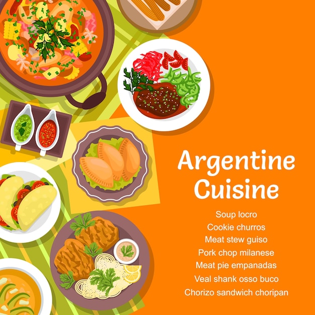 Modèle De Couverture De Menu De Plats De Cuisine Argentine