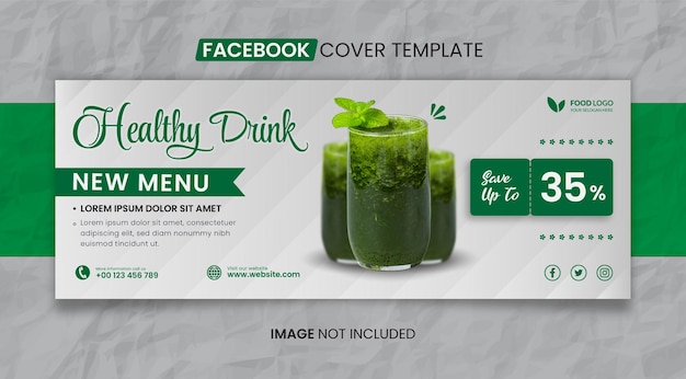Modèle de couverture sociale pour les boissons saines et les médias de restaurant