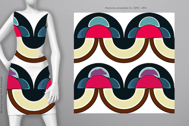 Modèle de couverture de vecteur imprimable Robe T-shirt Téléphone Cahier Papier Textile et texture de papier peint