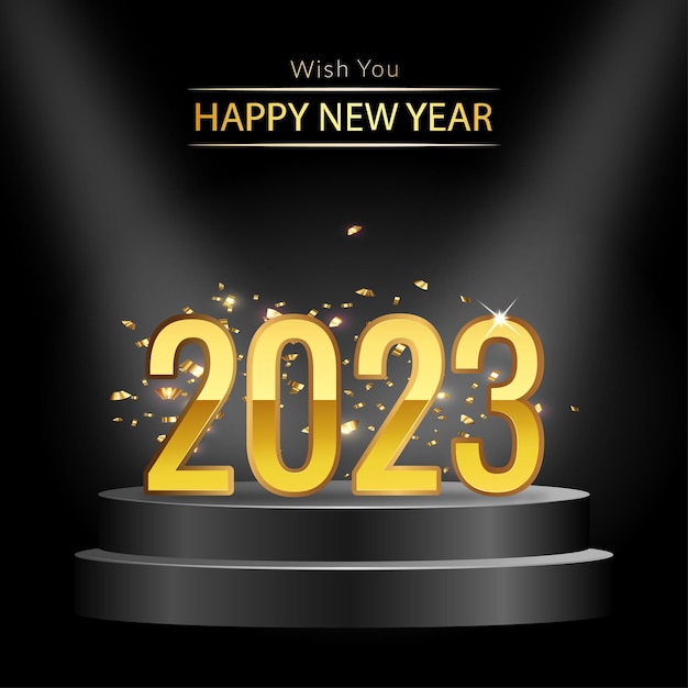 Modèle de couverture de vecteur réaliste de bonne année