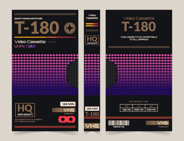 Modèle De Couverture Vhs Design Plat