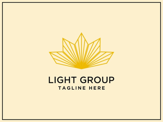 Vecteur modèle de création de logo pour la société du groupe d'éclairage