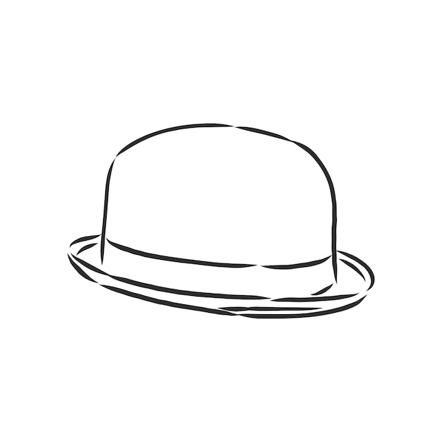 Vecteur modèle de croquis d'illustration vectorielle de chapeau. chapeau, illustration de croquis de vecteur