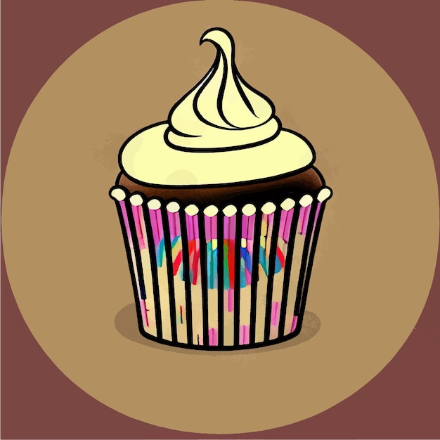Modèle de cupcakes brochure de boulangerie cupcake boutique de cupcakes conception de menu bannière de restaurant avec