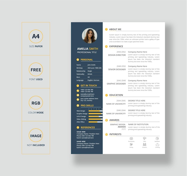 Modèle De Cv Créatif Moderne