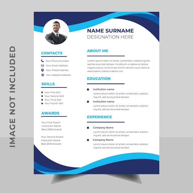 Modèle de cv minimaliste avec espace photo