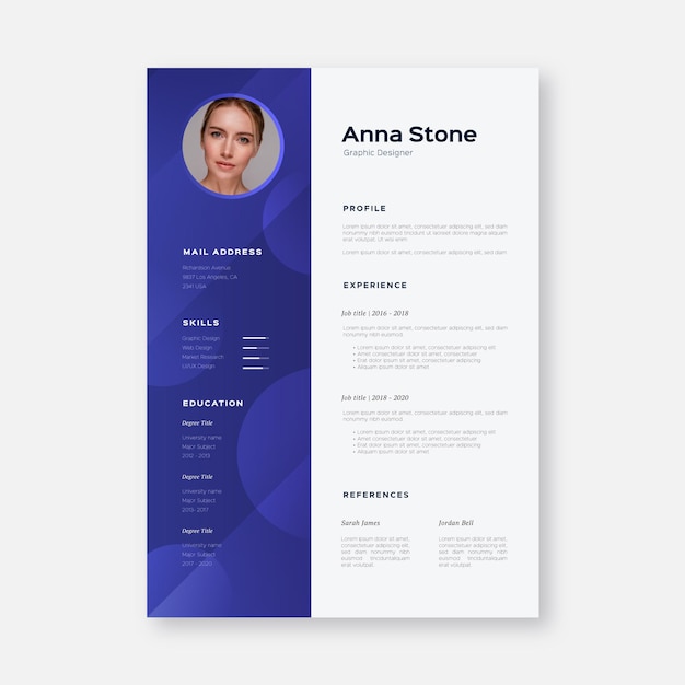 Modèle de cv minimaliste moderne