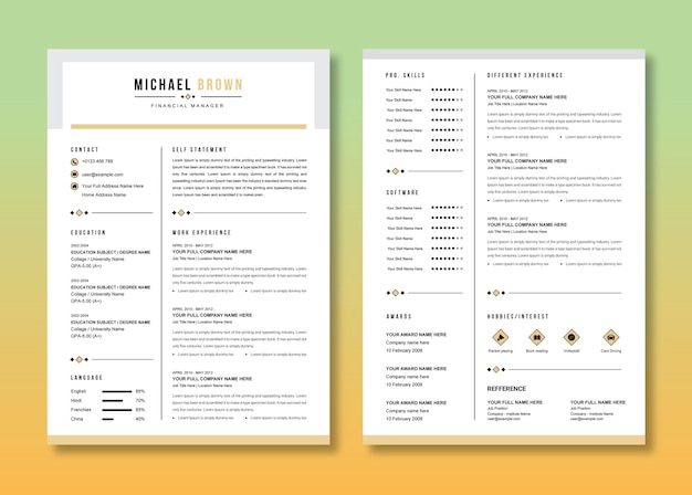Modèle de CV minimaliste