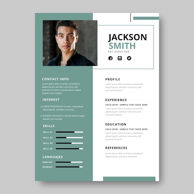 Modèle de cv minimaliste