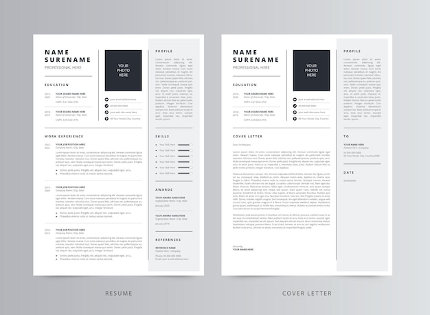 Modèle de CV moderne professionnel, modèle de CV