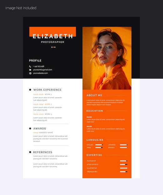 Modèle de CV pour photographe professionnel