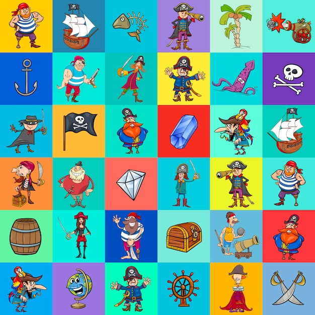 modèle décoratif avec pirate