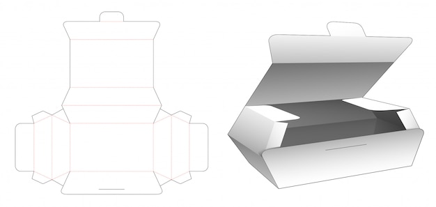 Modèle De Découpe De Boîte De Nourriture Flip