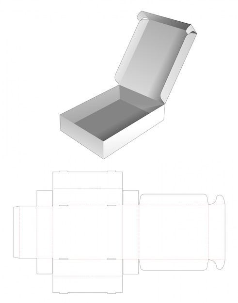 Modèle De Découpe De Boîte De Produit Flip