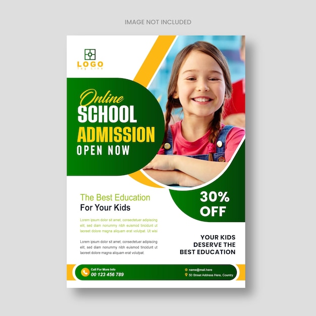 Modèle de dépliant d'admission à l'école