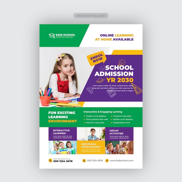 Modèle de dépliant d'admission à l'école