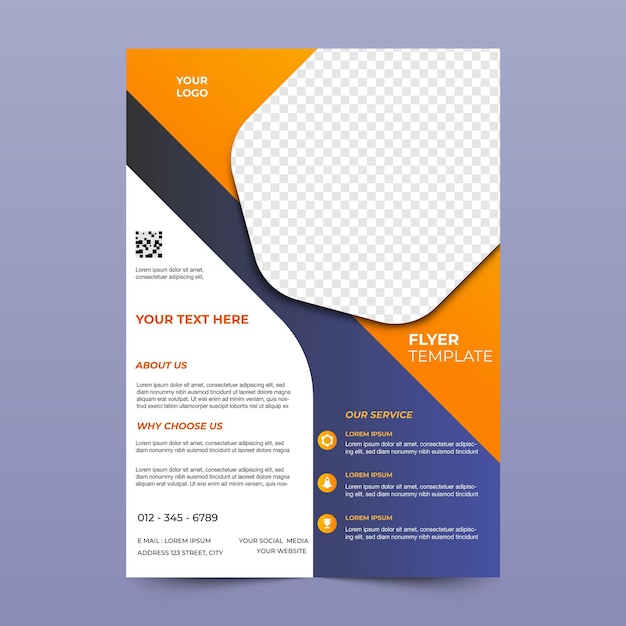 modèle de dépliant d'affaires pour l'image de marque professionnelle conception de taille A4 mise en page moderne