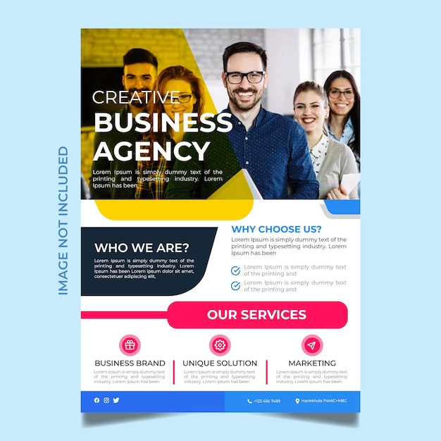 Modèle de dépliant de société d'agence de marketing numérique moderne