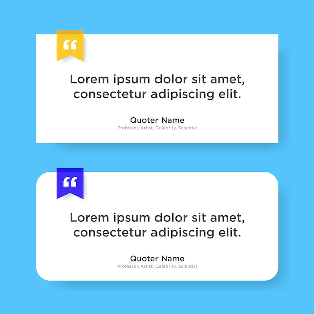 Modèle de devis avec espace réservé de texte dans un style de papier à la mode