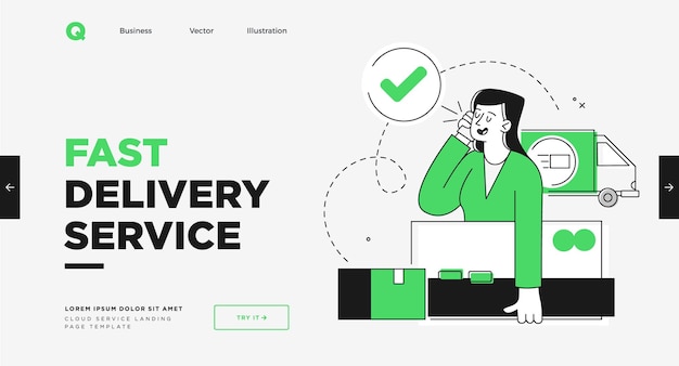 Modèle de diapositive de présentation ou conception de site Web de page de destination Illustrations de concept d'entreprise