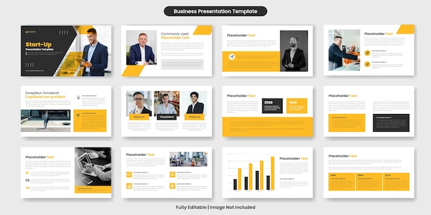 Modèle de diapositive de présentation d'entreprise de démarrage ou proposition d'entreprise et profil de l'entreprise