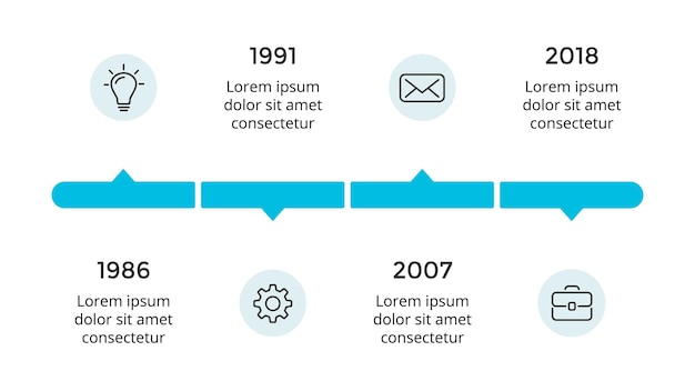 Modèle De Diapositive De Présentation D'infographie De Flèche De Chronologie Parfait Pour Les Entreprises En Démarrage Et Le Marketing