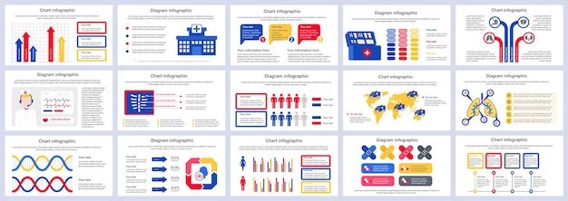 Modèle De Diapositives De Présentation D'infographie De Services Médicaux